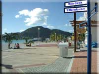 Boardwalk looking west in Philipsburg restaurants St Maarten Philipsburg restaurants Sint Maarten